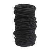 120 X Scrunchies De Cabelo Preto 3mm Para Cabelos Grossos E Cacheados