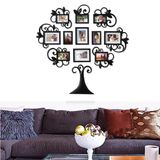 12 Peças Árvore Genealógica Photo Frame Colagem Set Black Wall Ar