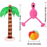 6 Peças Inflável Palmeira Gigante Coqueiro Rosa Flamin