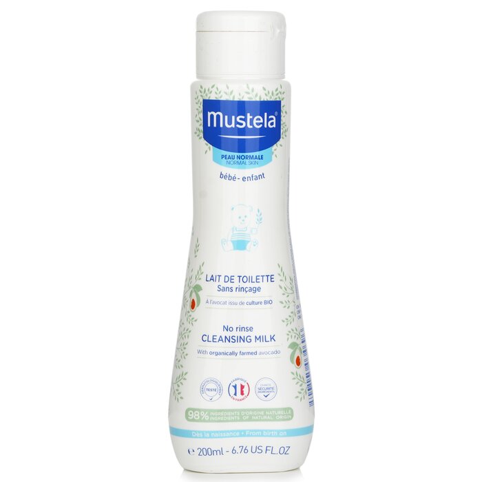 Leite De Limpeza Mustela No Rinse Para Pele Normal 200 Ml