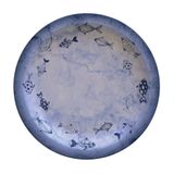 Prato Raso Tramontina Peixes Em Porcelana Decorada 28 Cm