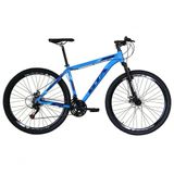 Bicicleta Aro 29 Gta Start Alumínio 27v K7 Freio Disco Mecânico Garfo Suspensão - Azul Tam.19