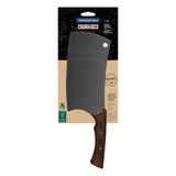 Cutelo Tramontina Churrasco Black Com Lamina De Aço Inox Escurecido E Cabo De Madeira 7 Polegada