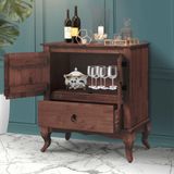Buffet Clássico Madeira Maciça Pés Luis Xv Marrom 4002 Shop Jm