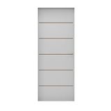 Folha De Porta De Madeira 210x82cm Espessura 3,5cm Mmc Eucaplac Frisada Residence Eucatex Branco Max