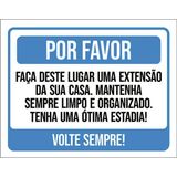 Placa Por Favor Lugar Extensão Sua Casa Airbnb 18x23