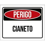 Placa Sinalização - Perigo Cianeto 18x23
