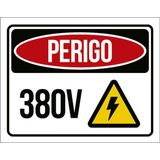 Placa Sinalização - Perigo 380v Ícone 18x23