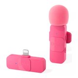 Sistema Microfone Lapela Boya By-v1 P/iphone 11-14 Rosa