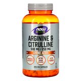 Arginine Citrulline 500/250mg Now Foods 240cap Importado