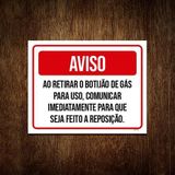 Placa Aviso Retirar Butijão De Fás Comunicar 18x23