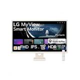 Monitor LG MyView Smart Tela IPS 32" FHD WebOS Screen Share HDR10 ThinQ AirPlay 2 Bluetooth USB HDMI 32SR50F-W