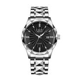 Lige Mens Luxury Stainless Steel Watch - À Prova D &#39;água Lg89142c