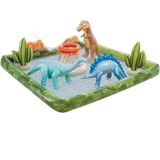 Piscina Dinossauros Infláveis Com Difusor E Bolas Intex 410l