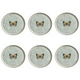 Conjunto De Pratos Rasos 06 Peças Bio Animália Porto Brasil