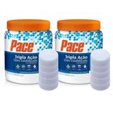 Kit 2 Unidades Pace Tripla Ação 1kg (5x200g) Para Piscinas