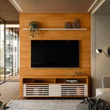 Painel Para Tv Até 75 Polegadas 2 Portas Com Rodizio Frizz Prestige Madetec