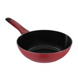 Panela Wok Everyday 28 Cm 4,1 L Vermelha Em Alumínio Forjado Com Revestimento Antiaderente Indução