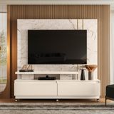 Estante Home Para Tv Até 75 Polegadas 2 Gavetas Com Rodizio New Madetec