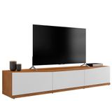Rack Bancada Eros 180cm Cedro/branco Para Tv Até 60 - Casa D
