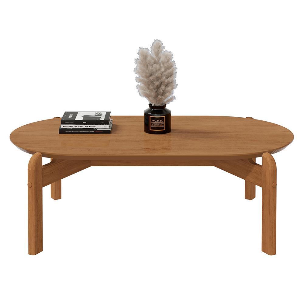 Mesa De Centro Lizz Oblonga Cedro - Casa D