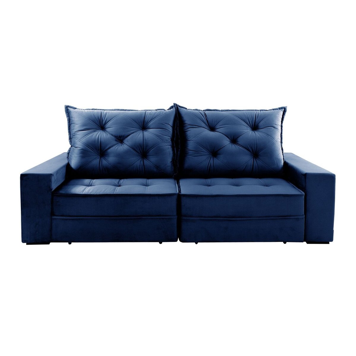 Sofá Retrátil E Reclinável 3 Lugares 230cm Ágata Suede Azul