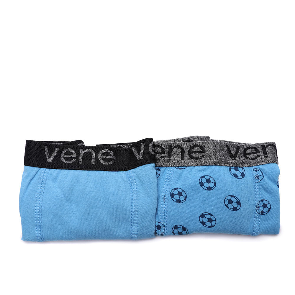 Cueca Boxer Esportes Kit Com 2 Pecas Infantil Vene