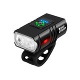 Farol De Bike 2 Leds Recarregável Usb T6 Com Medidor