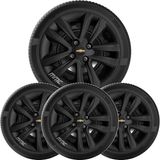 4un Calota Onix Prisma Corsa Celta Aro 14 Preto Fosco 191cb