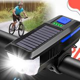 Lanterna Para Bike Led T6 Carregamento Solar/usb