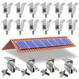 Kit Grampo Final E Intermediário Para 07 Placas Painel Solar
