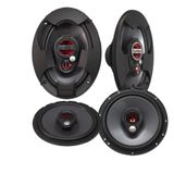 Kit Quadriaxial 6x9&quot; 75w Rms +triaxial 6 Polegadas 50w Rms Kitfacil