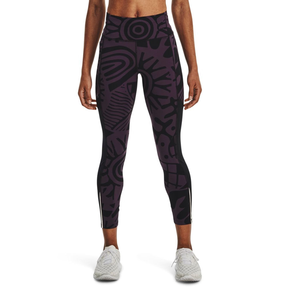 Legging De Corrida Feminina Under Armour Fly Fast Ankle Tight Pp Roxo