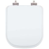 Assento Sanitario Poliéster Com Amortecedor Quadra Branco Para Vaso Deca