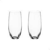Jogo Com 2 Copos De Cristal Água 470 Ml Linha Mergus Bohemia