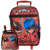 Kit Escolar Mochila De Rodas E Lancheira Miraculous Ladybug