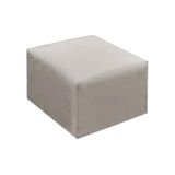 Puff Ternura Veludo Speciale Home Bege Marfim