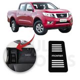 Descanso Pé Nissan Frontier 2017 A 2022 Aço Escovado Preto