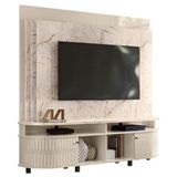 Estante Home Theater Daytona Calacata Off White - Madetec