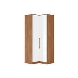 Modulado De Quarto Guarda Roupa Canto Obliquo C/ 2 Portas E 3 Gavetas 71160k Irlanda Amendola/branco - Demóbile