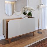 Aparador Buffet Ambiente Jurere Off White Matte Freijó - Colibri