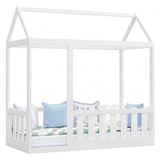 Cama Montessoriana Com Grade Branco Brilho - Canaã