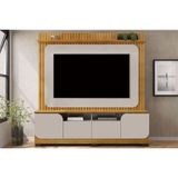 Home P/tv Até 65 Polegadas Vogue Ripado C/ Prateleira E Nichos 182x183cm Cedro/bali - Dj Móveis