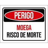 Placa Perigo Moega Risco De Morte 18x23
