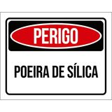 Placa Perigo Poeira De Sílica 18x23