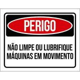 Placa Perigo Não Limpe Lubrifique Máquina Movimento 18x23