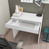 Mesa Escrivaninha 80cm Computador Alexia Branco Ajl