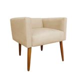 Banco Banqueta Para Escrivaninha Penteadeira Suede Bege - Majú Decor
