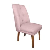 Cadeira Maria Suede Rosa Bebe Para Sala Quarto Escritório - Majú Decor