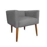 Banco Banqueta Para Escrivaninha Penteadeira Suede Cinza - Majú Decor